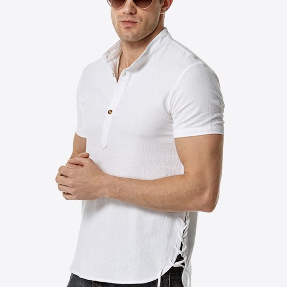 Casual Contrast Buttoned Shirt - Versatile Fashion Essential - Picture 13 of 14